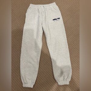 White Fox Gray Sweatpants with Logo